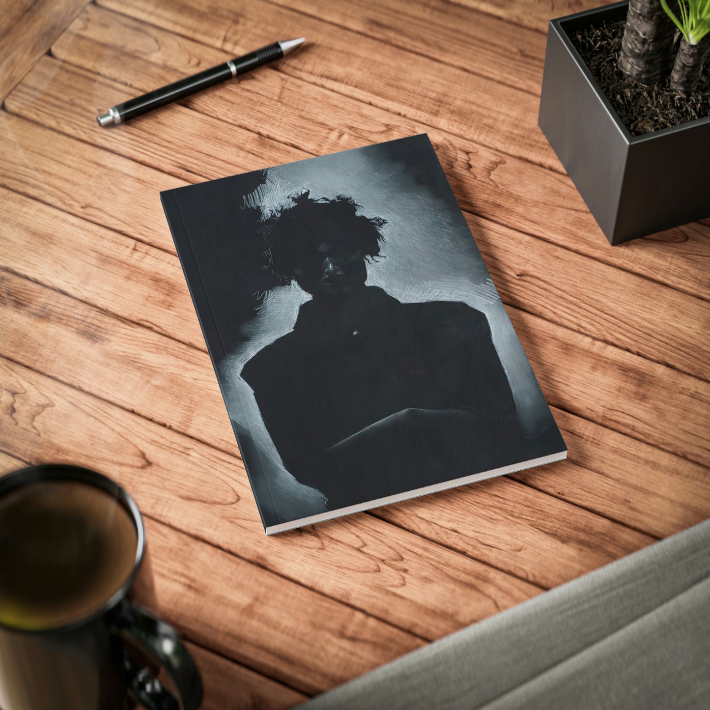 Woman in Black Softcover Notebook