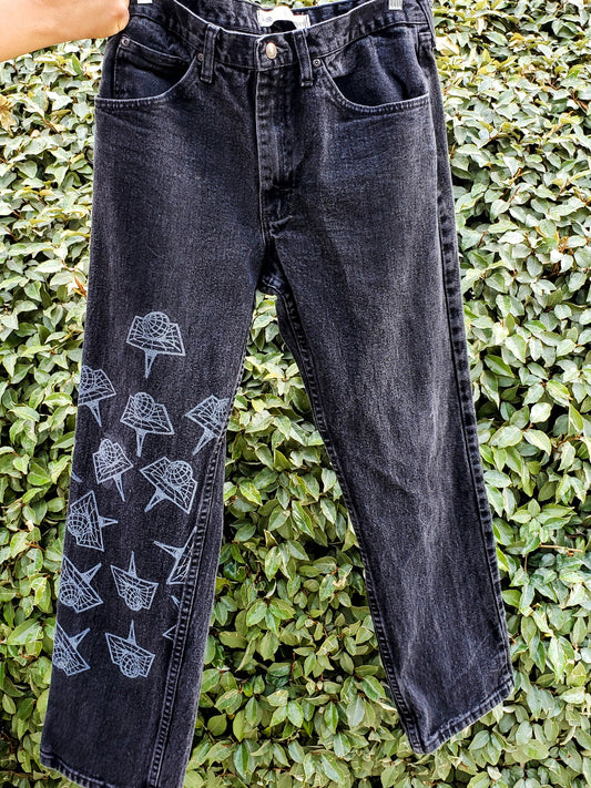 Atom Burst Block Printed Jeans