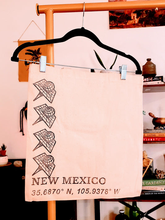 Gravity Block Printed Recycled Tote Bag